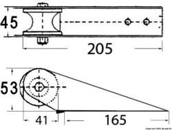 Bow rulle til små fartøjer 205 mm